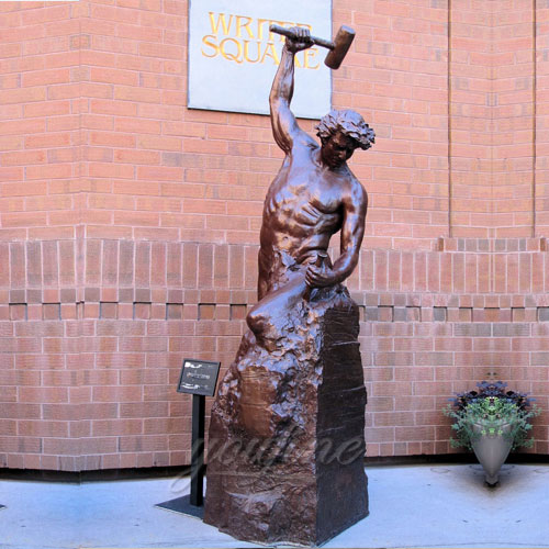 Classical decorative garden bronze self made man statues for sale