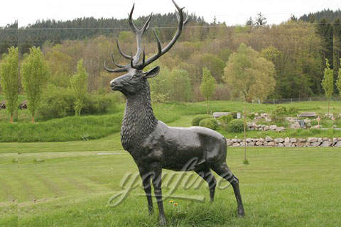 Life Size Bronze Garden Deer Statues for Sale