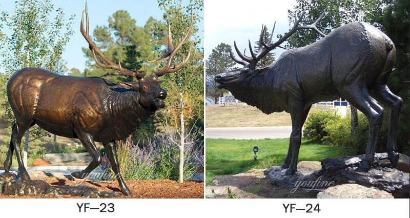 life size bronze elk statues for sale