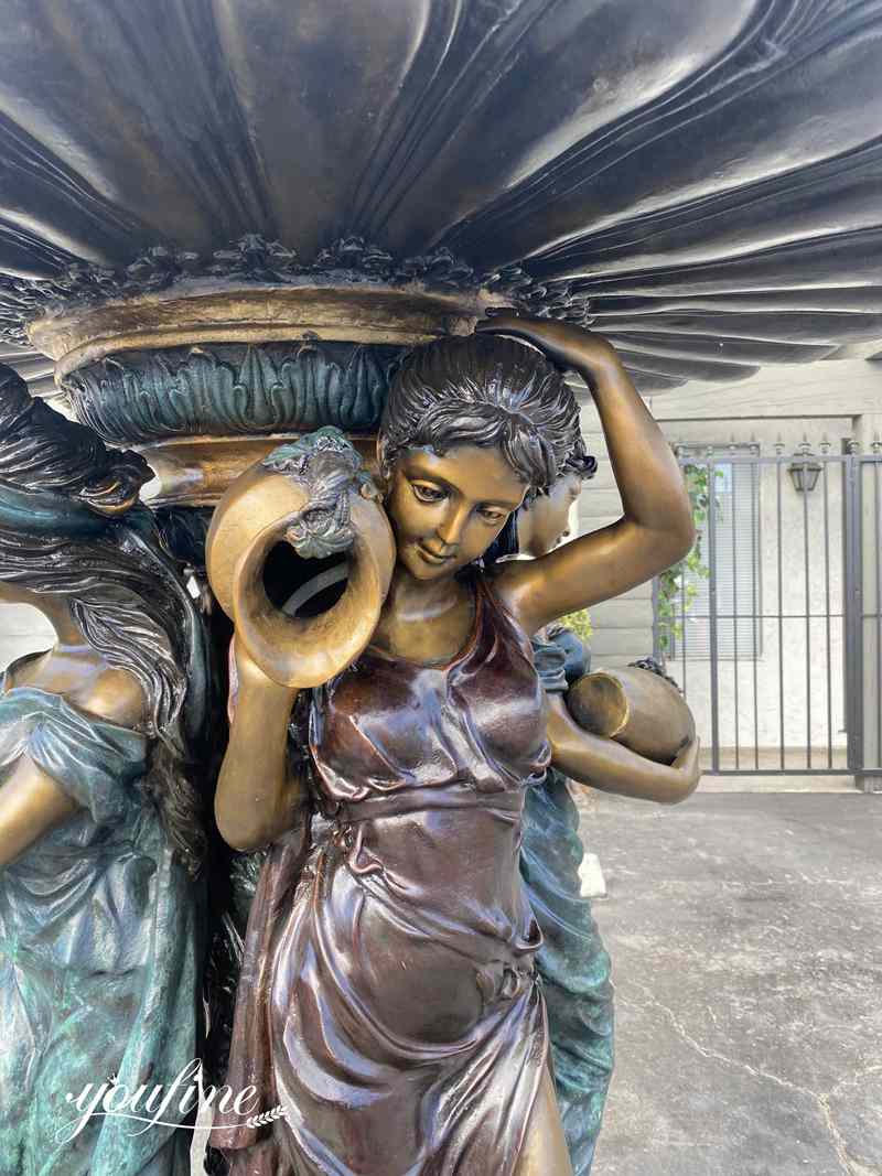 High Quality Decorative Bronze Girls Fountain