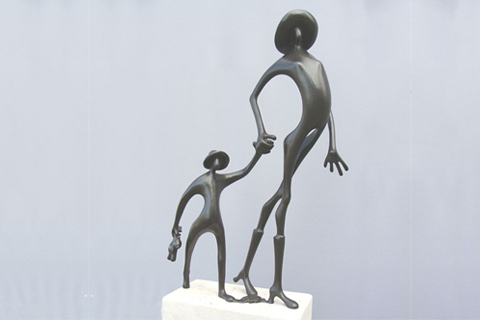 Outdoor Abstract Bronze Figure Sculpture Park Decor factory supplier